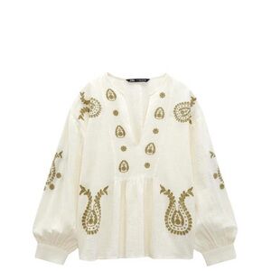 Embroidered Cotton Blouse